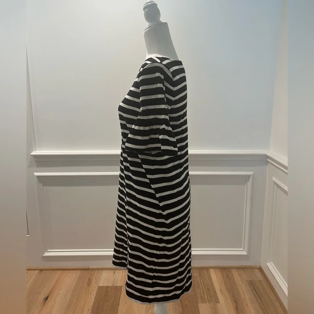 J.‎ Crew black and white striped dress size small